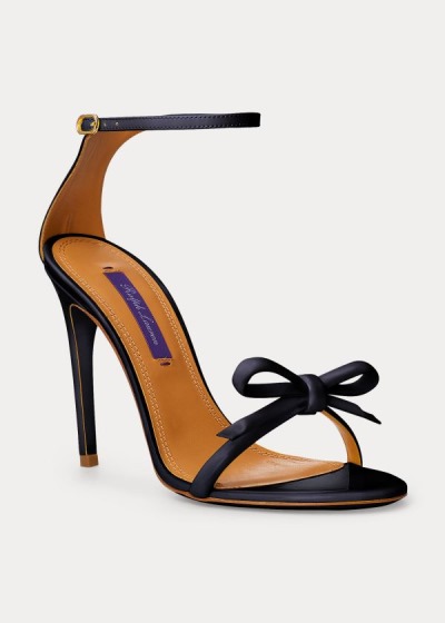 Sandalias Ralph Lauren Mujer Azul Marino - Jennefer Bow Patent - ECYST2649